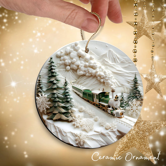 Christmas Train Ceramin Ornaments 34-08
