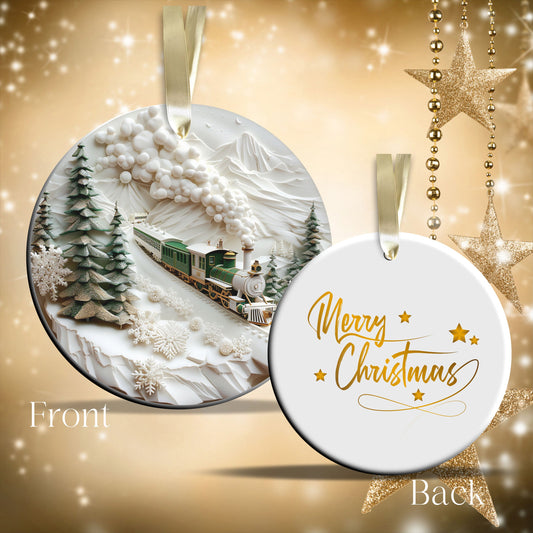 Christmas Train Ceramin Ornaments 34-08