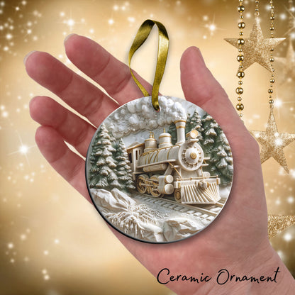 Christmas Train Ceramic Ornaments 34-09