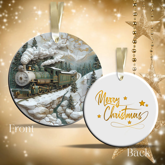 Christmas Train Ceramic Ornaments 34-10