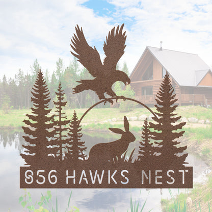 Eagle Hunting Address Sign