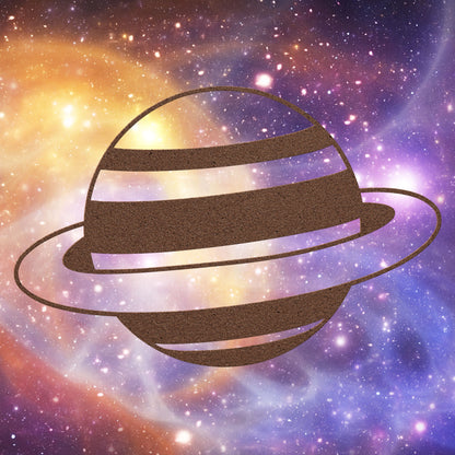 Planet Saturn Metal Sign