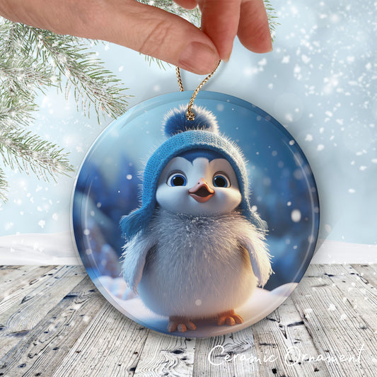 Cute Baby Penguin Animal Ceramic Ornament 153-06