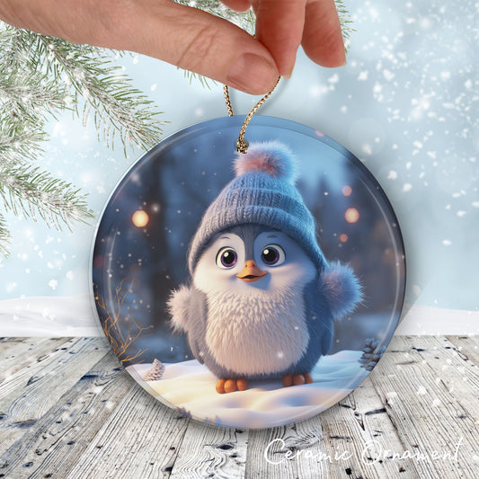 Cute Baby Penguin Animal Ceramic Ornament 153-07