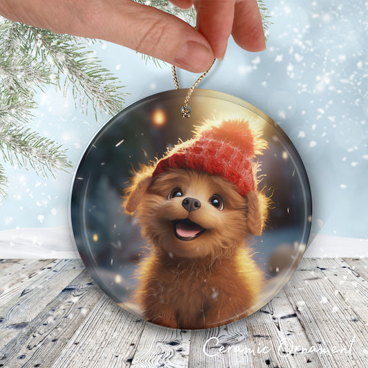 Cute Baby Puppy Animal Ceramic Ornament 153-09