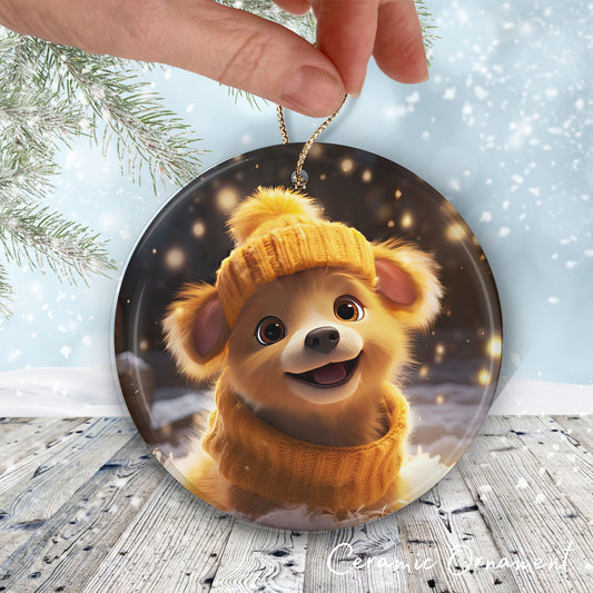 Cute Baby Puppy Animal Ceramic Ornament 153-12