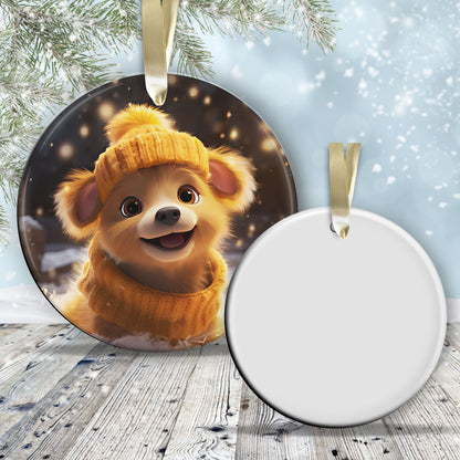 Cute Baby Puppy Animal Ceramic Ornament 153-12