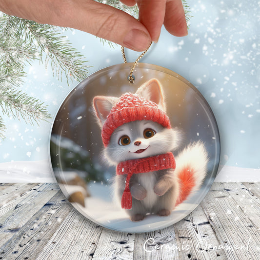 Cute Baby Kitty Animal Ceramic Ornament 153-13