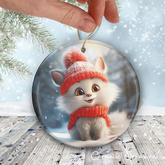 Cute Baby Kitty Animal Ceramic Ornament 153-14