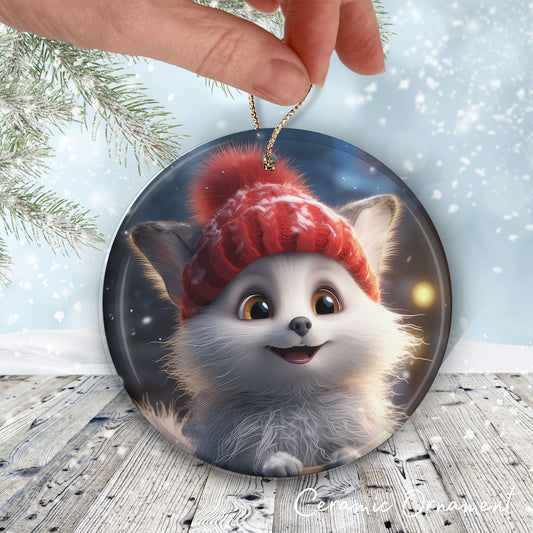 Cute Baby Kitty Animal Ceramic Ornament 153-15