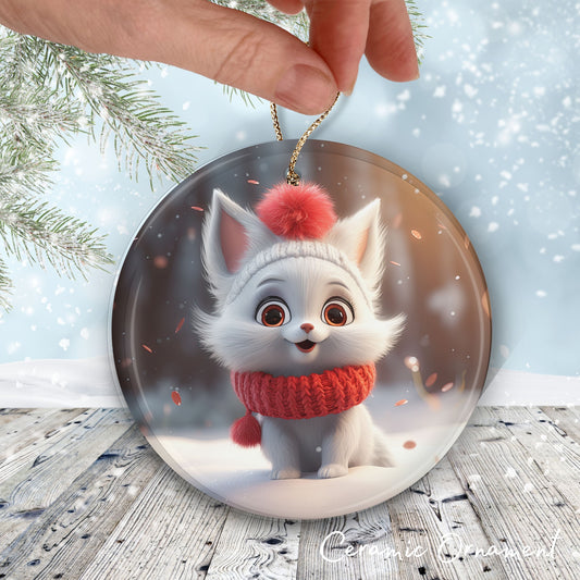 Cute Baby Kitty Animal Ceramic Ornament 153-16