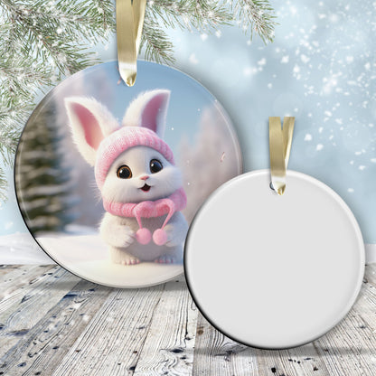 Cute Baby Bunny Animal Ceramic Ornament 153-27
