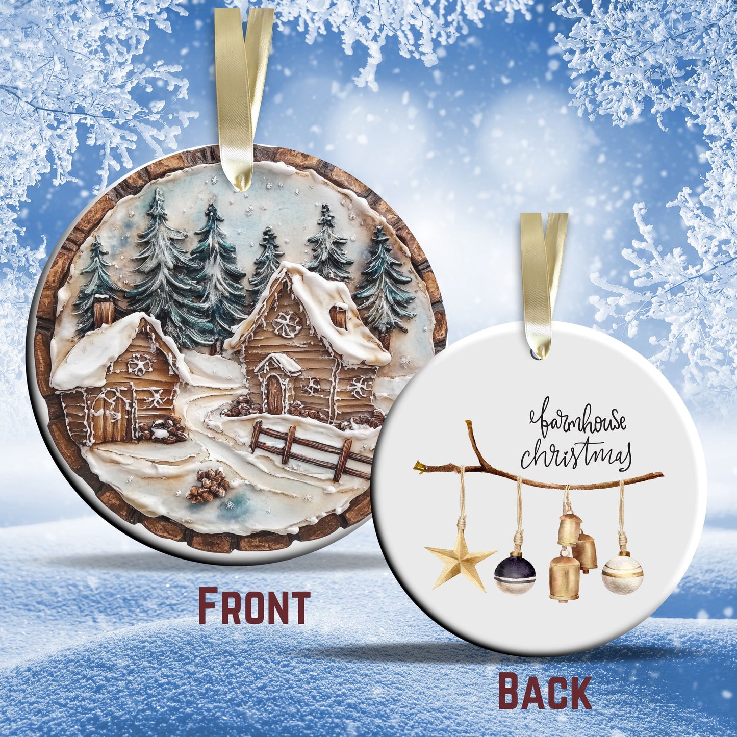 Farmhouse Ceramic Ornament 39-14