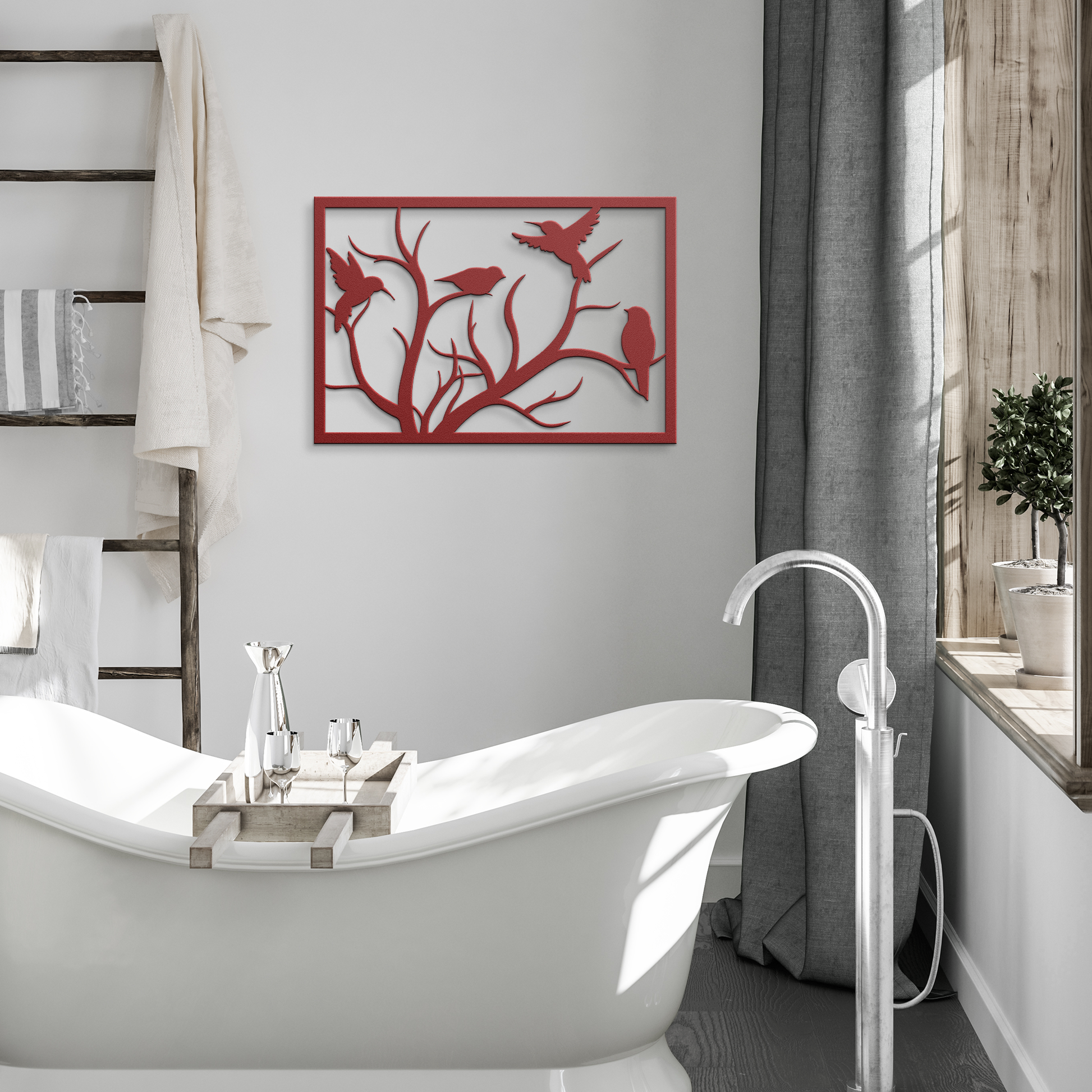 Framed_Bird_Metal_Decor_Red_Modern_Bathroom_Mockup.png