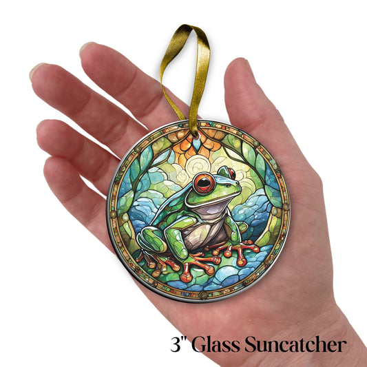 Glass Suncatcher Stained Glass 137-06 Frog