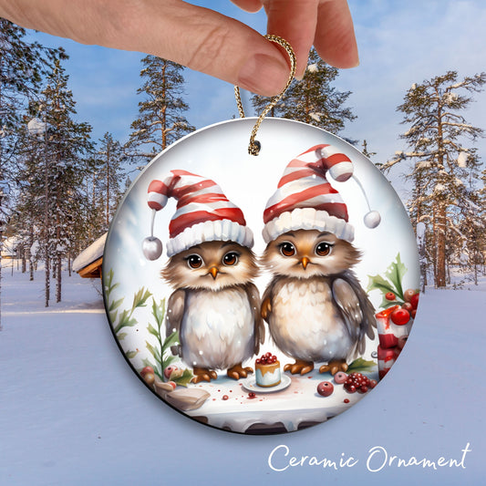 Funny Bird Christmas Ceramic Ornament 45-01