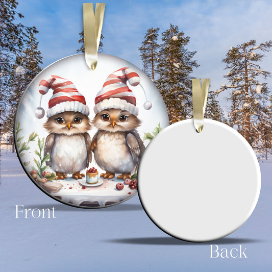 Funny Bird Christmas Ceramic Ornament 45-01