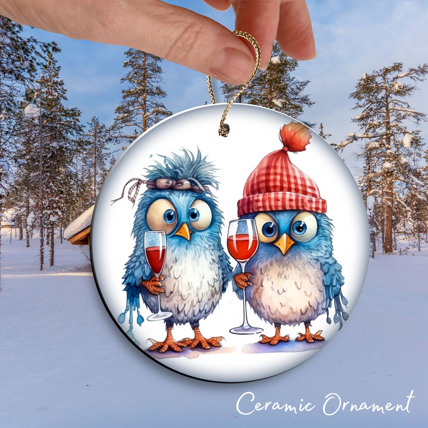 The Best is Yet to Come Funny Bird Christmas Ceramic Ornament 45-34