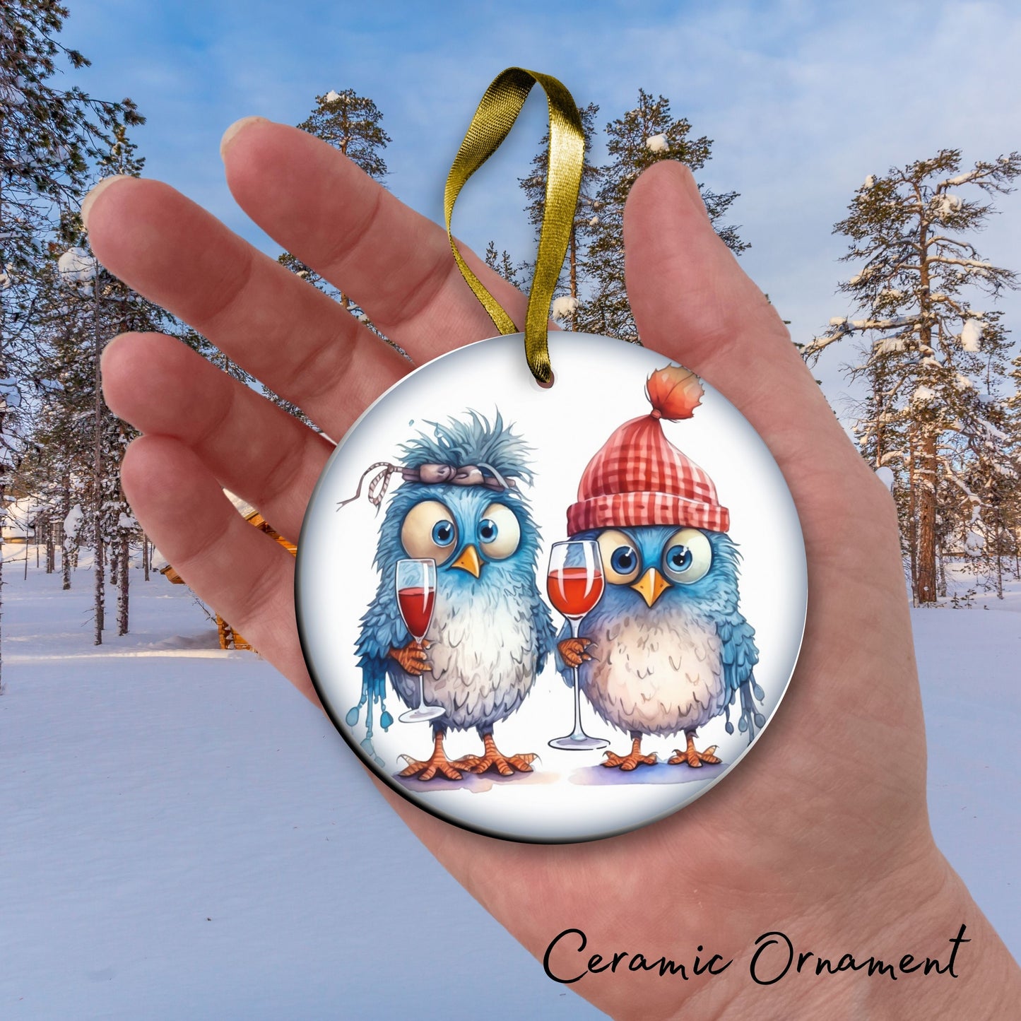 The Best is Yet to Come Funny Bird Christmas Ceramic Ornament 45-34