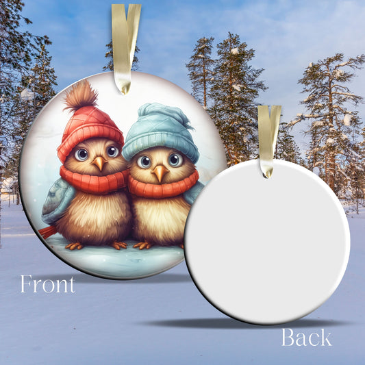 Funny Bird Christmas Ceramic Ornament 45-43