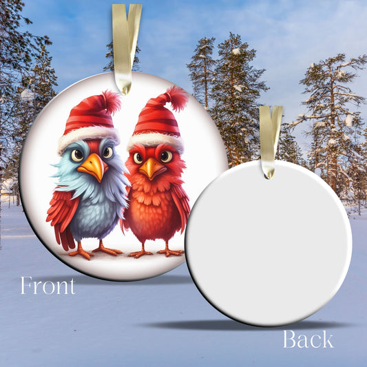 Funny Bird Christmas Ceramic Ornament 45-61