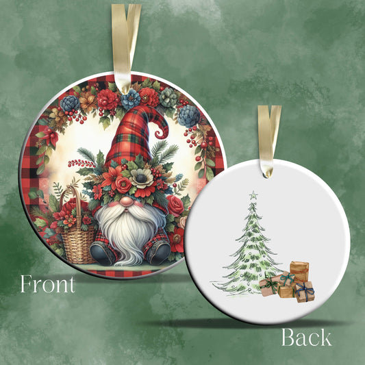 Gnome Christmas Ceramic Ornament 32-38