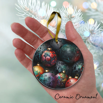 Gothic Christmas Decor Ceramic Ornament 64-01