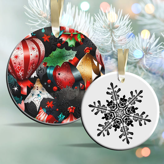 Gothic Christmas Decor Ceramic Ornament 64-03