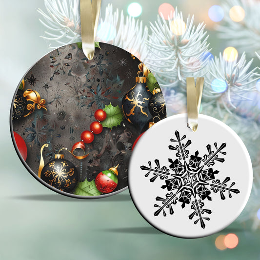 Gothic Christmas Decor Ceramic Ornament 64-04