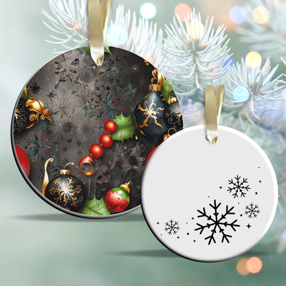 Gothic Christmas Decor Ceramic Ornament 64-04