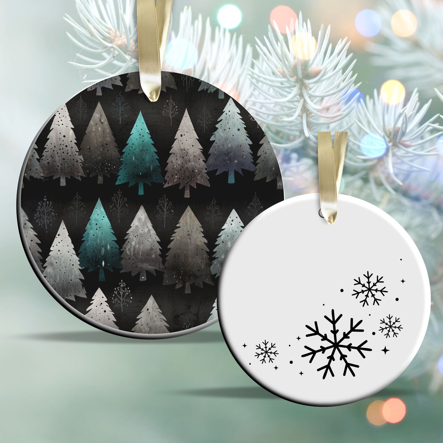 Gothic Christmas Decor Ceramic Ornament 64-05