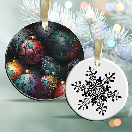 Gothic Christmas Decor Ceramic Ornament 64-01