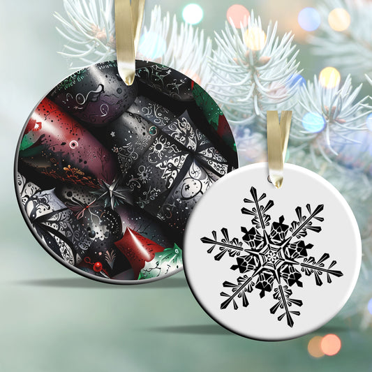 Gothic Christmas Decor Ceramic Ornament 64-07