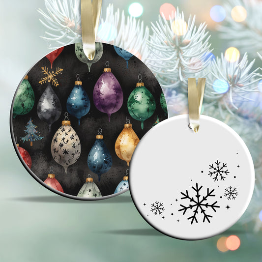 Gothic Christmas Decor Ceramic Ornament 64-09