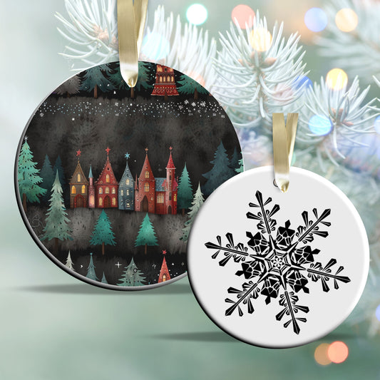 Gothic Christmas Decor Ceramic Ornament 64-10