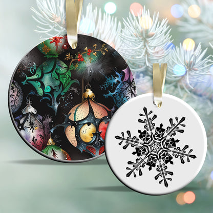 Gothic Christmas Decor Ceramic Ornament 64-13