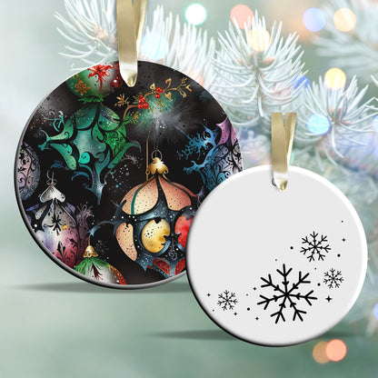 Gothic Christmas Decor Ceramic Ornament 64-13