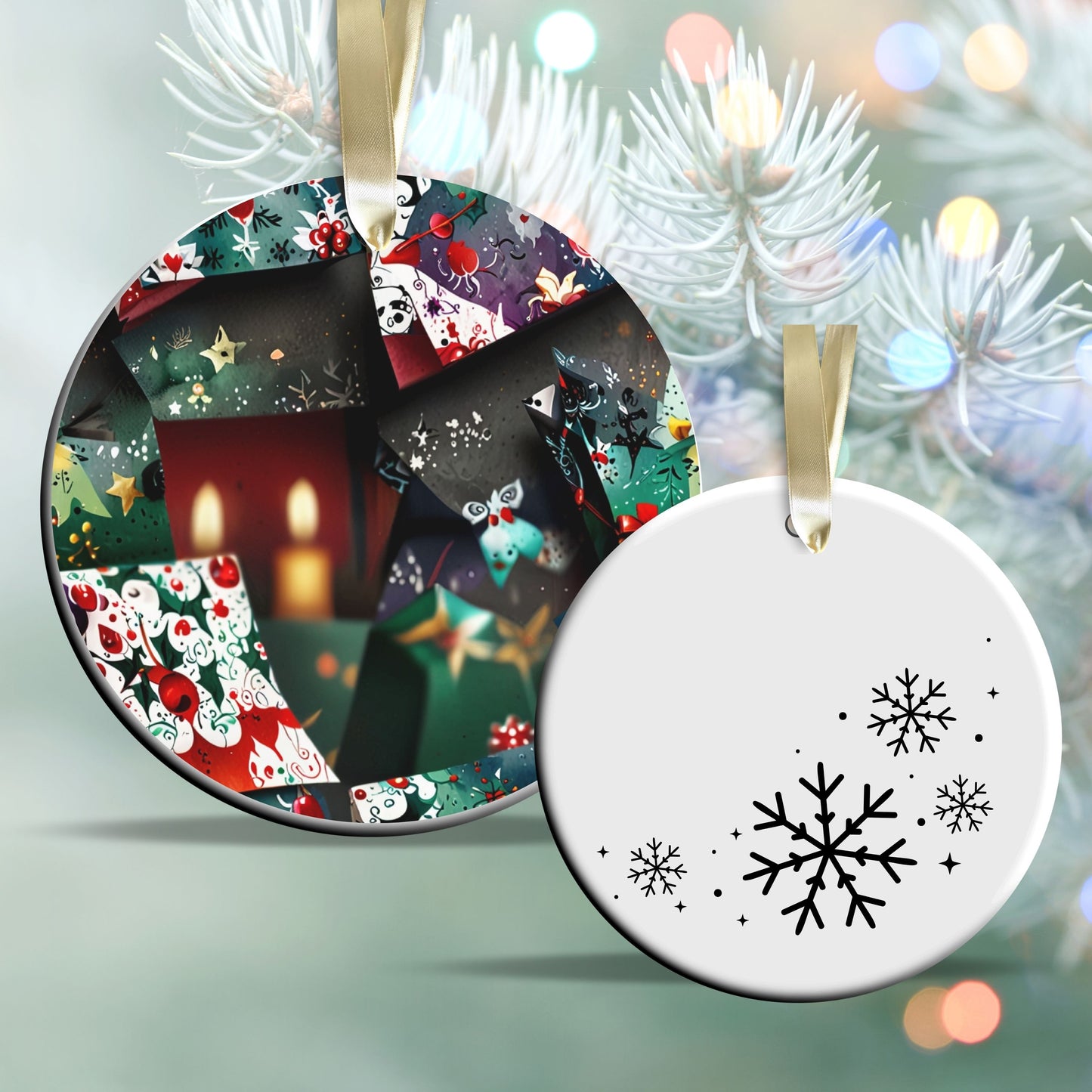 Gothic Christmas Decor Ceramic Ornament 64-15