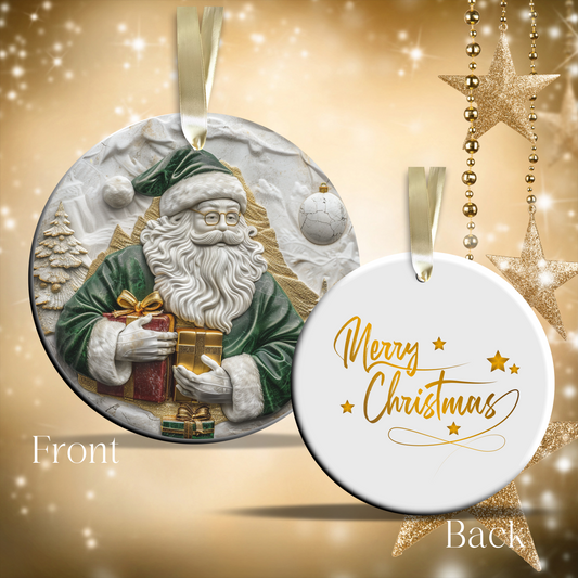 Christmas Santa Ceramic Ornament 34-25