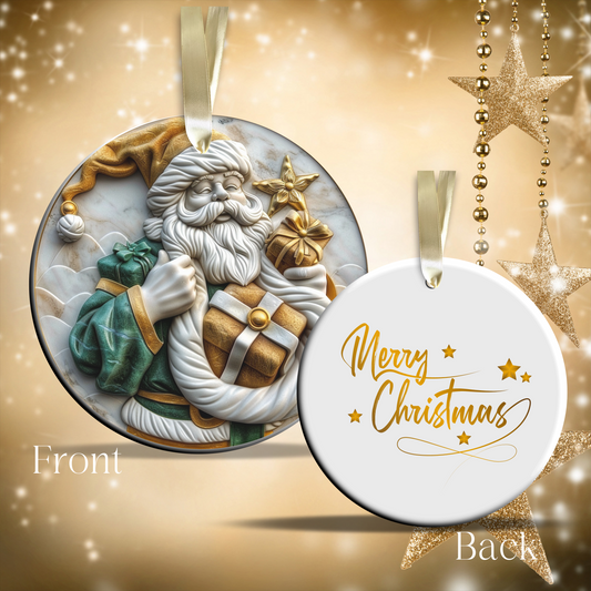 Christmas Santa Ceramic Ornament 34-26