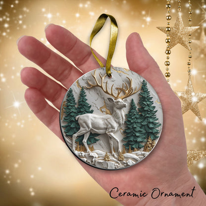 Christmas Reindeer Ceramic Ornament 34-36