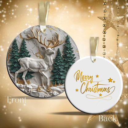 Christmas Reindeer Ceramic Ornament 34-36