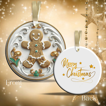 Christmas Gingerbread Ceramic Ornament 34-44