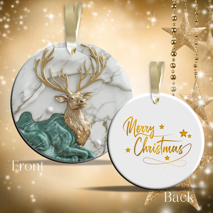 Christmas Reindeer Ceramic Ornament 34-57