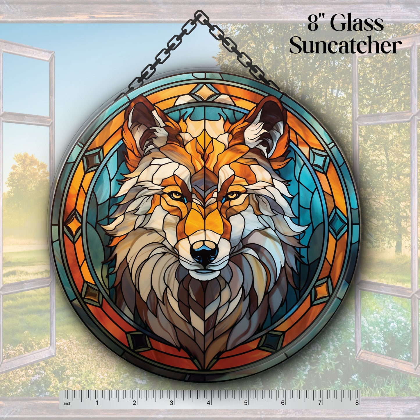 Grey Wolf Suncatcher for Windows 144-01