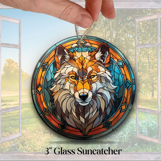 Grey Wolf Suncatcher for Windows 144-01
