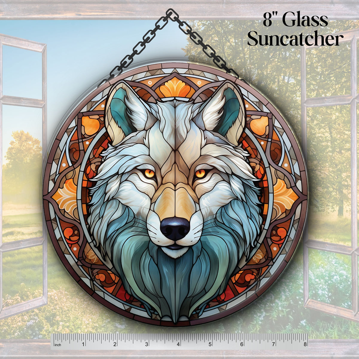 Grey Wolf Suncatcher for Windows 144-02