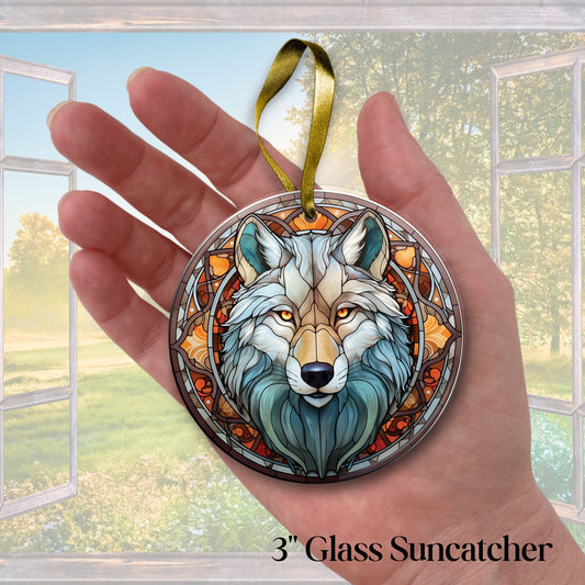 Grey Wolf Suncatcher for Windows 144-02