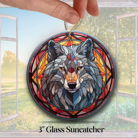 Grey Wolf Suncatcher for Windows 144-03