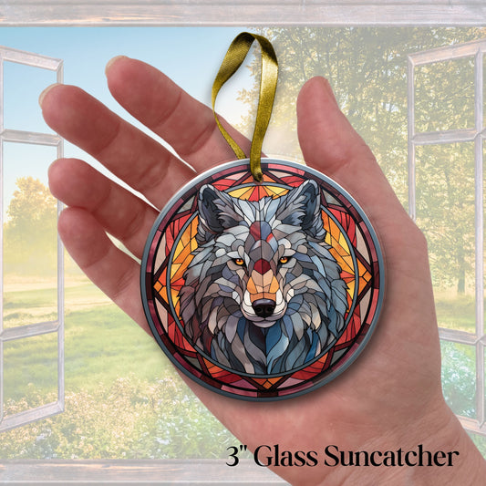 Grey Wolf Suncatcher for Windows 144-03
